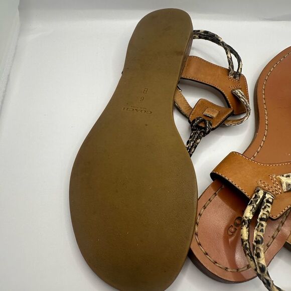 Coach Clarkson women,Snake print, Roccia Ginger thong Sandal Size 6 - Picture 8 of 8